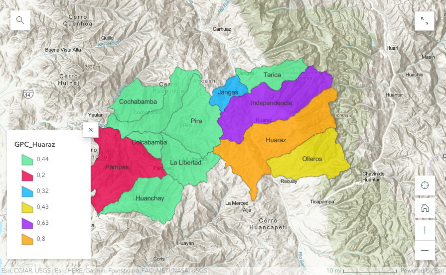 Generación per cápita de RRSS de la ciudad de Huaraz