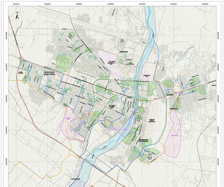 Mapa de exposición a inundaciones – Ciudad de Piura