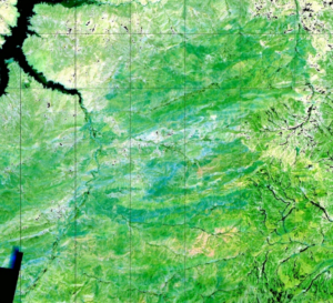 Procesamiento de imágenes con ENVI para encontrar zonas de alteración que contienen oro